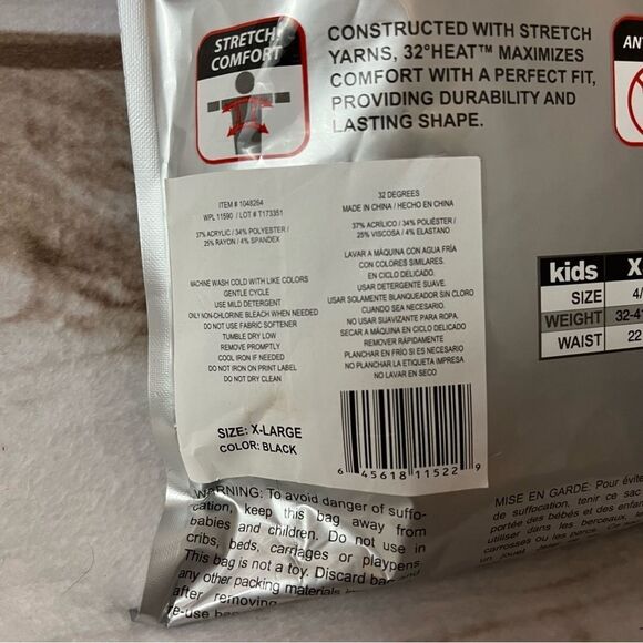 Kids Black 32 Degrees Long Sleeve Crew Neck & Legging Set Size XL (16/18) - Picture 6 of 7